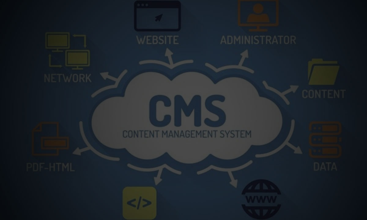 cms elements include network, website, administrator, content, data, file system